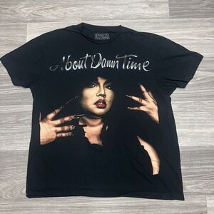 Lizzo About Damn Time T Shirt Adult XL Black Rap HipHop Graphic AOP City Girl